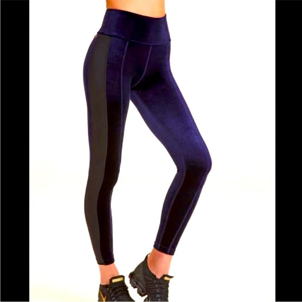 ALALA Velvet Tight Nevy Blue Women Leggings Size XS